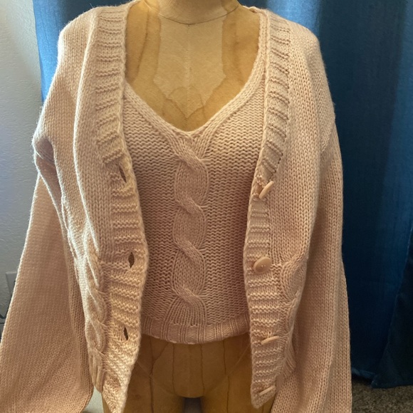 Belle du jour twin set sweater size medium - Picture 8 of 8